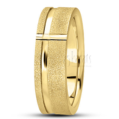 Stone Finish Diamond Carved Wedding Ring  - view 6