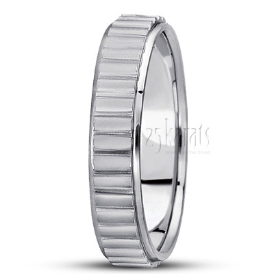 Striped Basic Design Wedding Band  - view 2