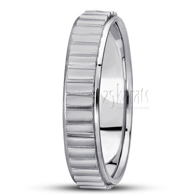 Striped Basic Design Wedding Band  - view 2 thumbnail