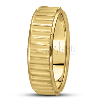 Striped Basic Design Wedding Band  - view 5 thumbnail