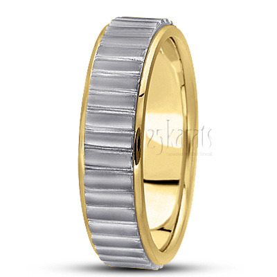 Striped Basic Design Wedding Band  - view 8 thumbnail