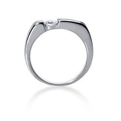 0.50 ct. Round Cut Bar Set Solitaire Diamond Men's Ring thumbnail 2