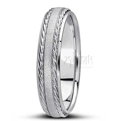 Braid Grooved Basic Designer Wedding Ring 