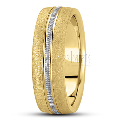 Exquisite Beaded Style Basic Designer Wedding Band  - view 6