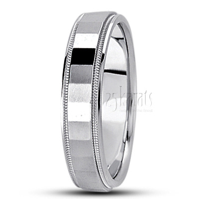 Fine High Polished Basic Designer Wedding Ring  - view 2
