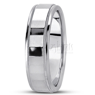 Fine High Polished Basic Designer Wedding Ring  - view 3 thumbnail