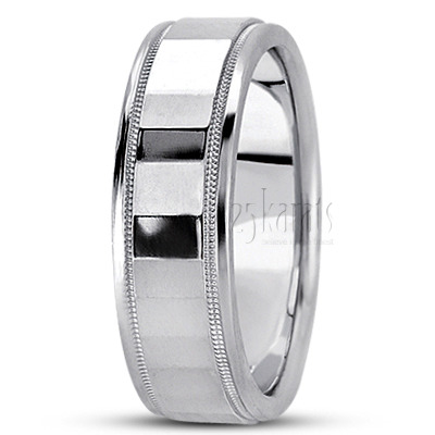 Fine High Polished Basic Designer Wedding Ring  - main view