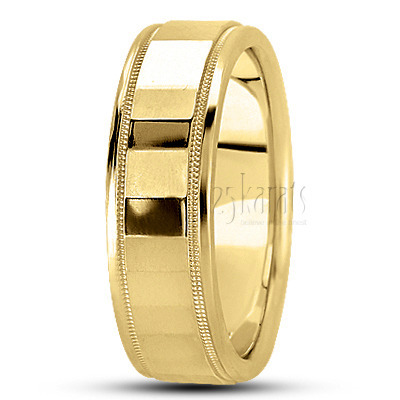 Fine High Polished Basic Designer Wedding Ring  - view 4 thumbnail