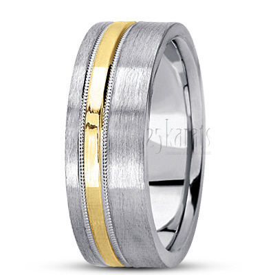 Bestseller Milgrain Diamond Carved Wedding Band  - main view thumbnail