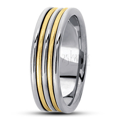 Elegant Grooved Basic Designer Wedding Ring 