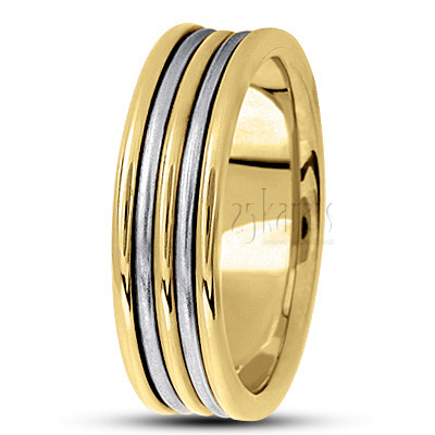 Elegant Grooved Basic Designer Wedding Ring  - view 4