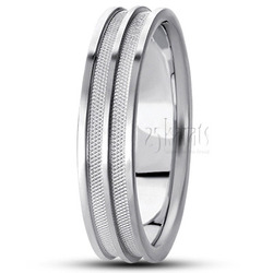 Attractive Beaded Carved Design Wedding Band  thumbnail 1