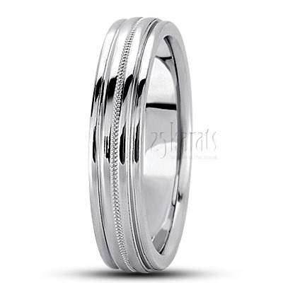 Extravagant Step Edge Basic Design Wedding Ring  - view 2