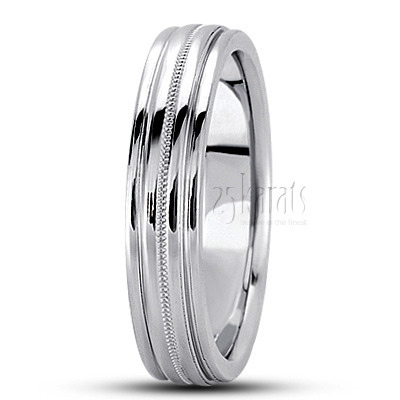 Extravagant Step Edge Basic Design Wedding Ring  - view 2 thumbnail