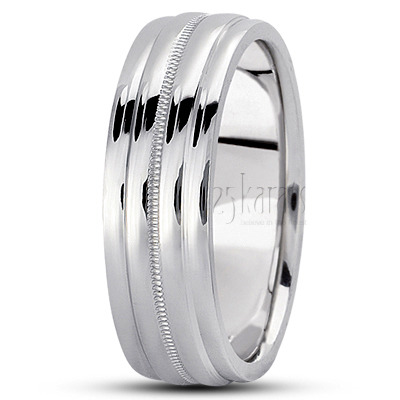 Extravagant Step Edge Basic Design Wedding Ring  - view 3