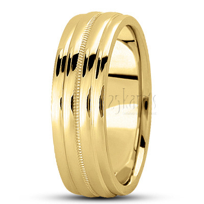 Extravagant Step Edge Basic Design Wedding Ring  - view 4