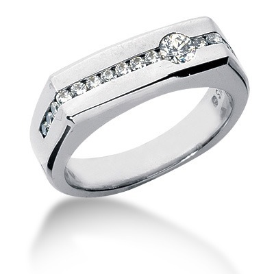 0.50 ct. Round Cut Channel Set Diamond Men Ring