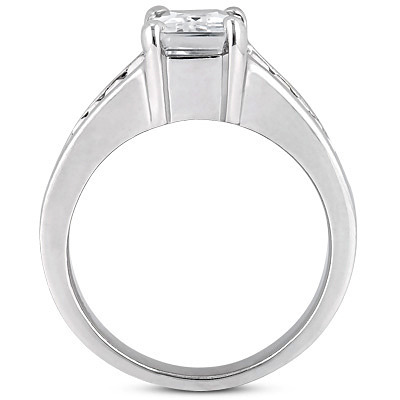 Straight Baguette Channel Set Diamond Engagement Ring (1.28 ct. tw.) thumbnail 2