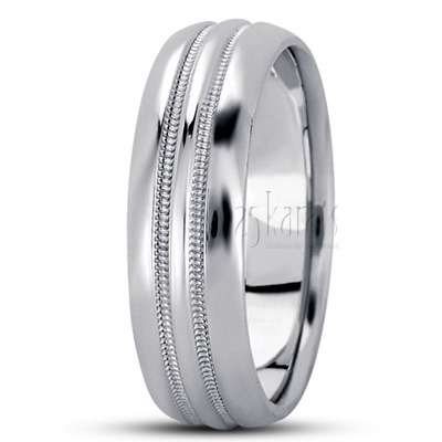 High Polished Milgrain Basic Design Wedding Band - view 5 thumbnail
