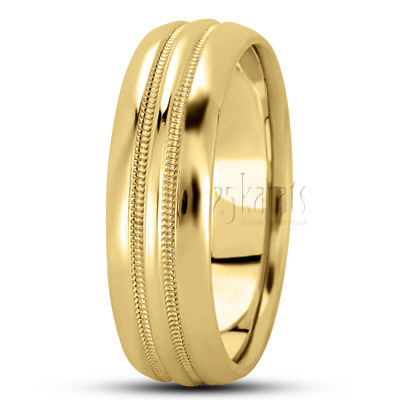High Polished Milgrain Basic Design Wedding Band - view 6 thumbnail