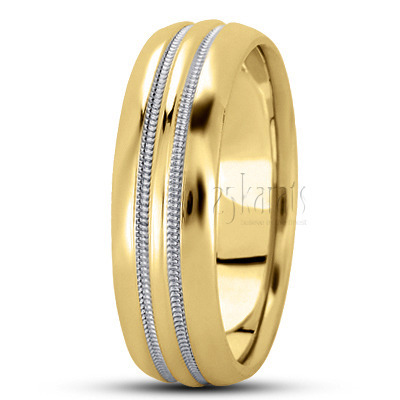 High Polished Milgrain Basic Design Wedding Band - view 7 thumbnail