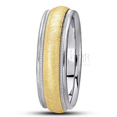 Round Milgrain Basic Designer Wedding Band - view 6 thumbnail