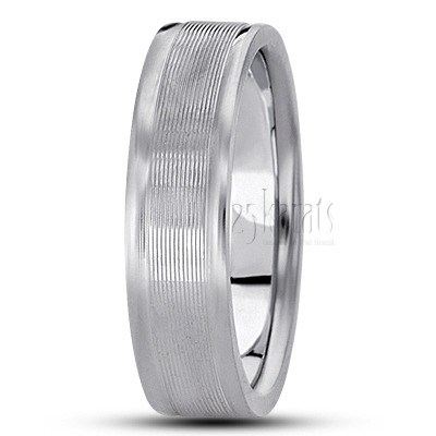 Chic  Striped Carved Design Wedding Ring