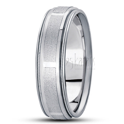 Contemporary Stoned Basic Design Wedding Ring