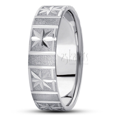 Custom Stoned Basic Designer Wedding Band - main view