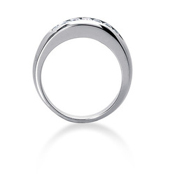 0.90 ct. Round Cut Channel Set Diamond Men's Ring thumbnail 2