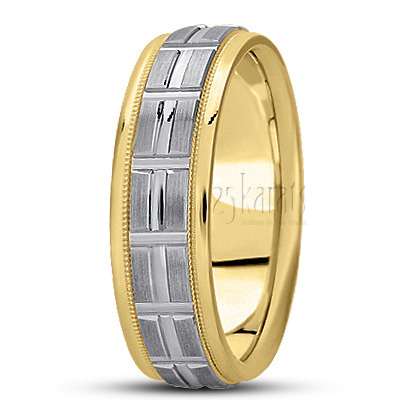Fine Religious Basic Carved Wedding Ring - main view