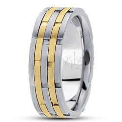 Sturdy Comfort Fit Carved Design Wedding Band 