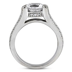 Round Cut Double Band Diamond Engagement Ring (0.38 ct. t.w.) thumbnail 2