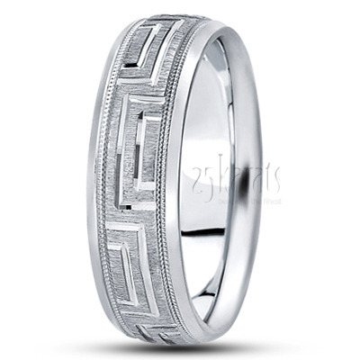 Fine Symmetrical Diamond Cut Wedding Ring 