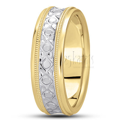 Concave High Polished Fancy Design Wedding Ring  - view 4 thumbnail