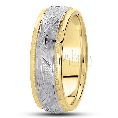 Exclusive Shiny Edge Hand Engraved Wedding Ring  - main view
