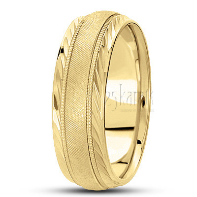 Unique Solid Fancy Design Wedding Ring  - view 3 thumbnail