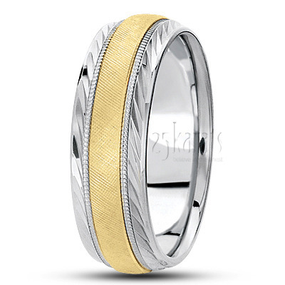 Unique Solid Fancy Design Wedding Ring  - view 4 thumbnail