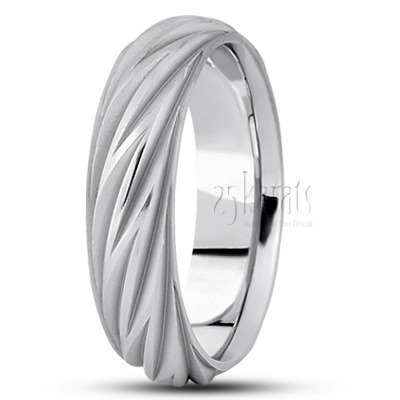 Exclusive Satin Finish Fancy Design Wedding Ring 
