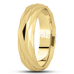 Extravagant Angled Cut Fancy Carved Wedding Ring 