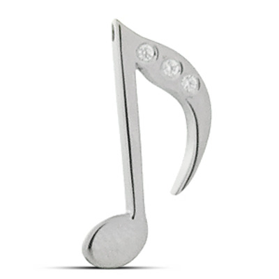 0.01 ct. tw. Music Note Diamond Pendant - view 1