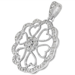 0.48 ct. Fancy Hearts Diamond Pendant thumbnail 2