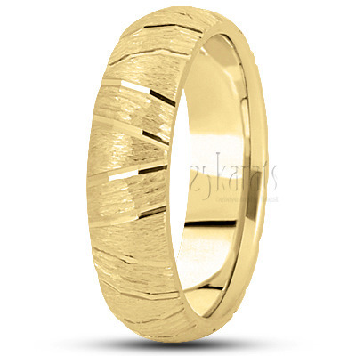 Symmetrical Angular Cut Fancy Design Wedding Ring  - view 2 thumbnail