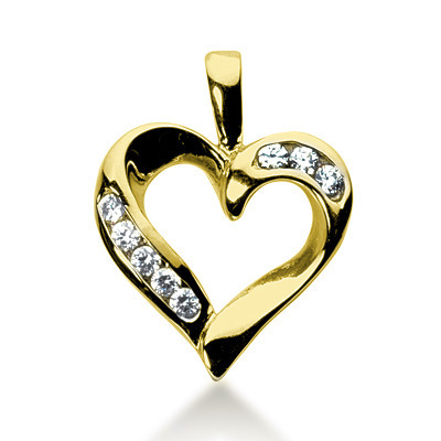 0.40ct Diamond Heart Shape Pendant - view 2 of 2
