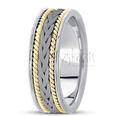 Fine Double-braided Handmade Wedding Ring 