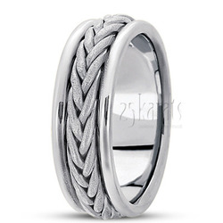 Traditional Cross-satin Hand Woven Wedding Band 