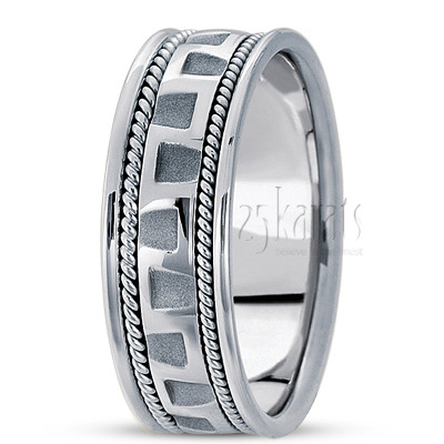 Modern Double-braided Handmade Wedding Ring 