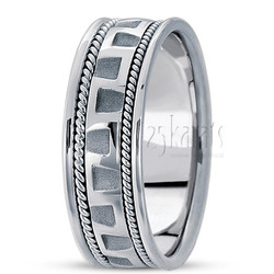 Modern Double-braided Handmade Wedding Ring 