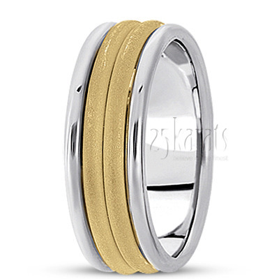 Elegant Convex Style Handmade Wedding Ring  - main view thumbnail