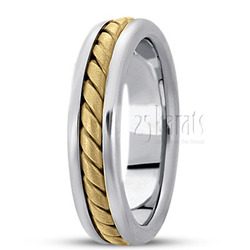 Classic Satin Finish Hand Woven Wedding Band 